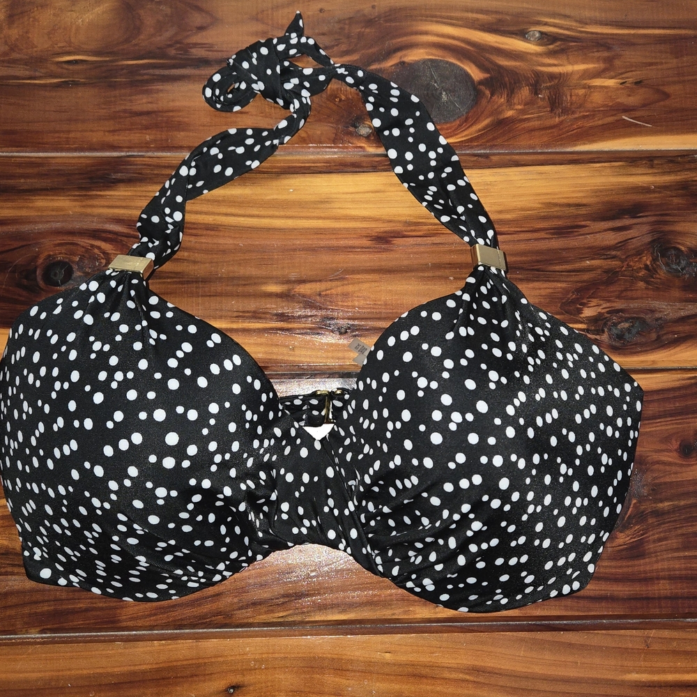 Victoria's Secret Black and White Bikini Top